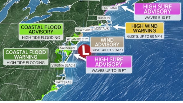 Powerful nor’easter batters East Coast with heavy rain, strong winds: What you need to know about the forecast
