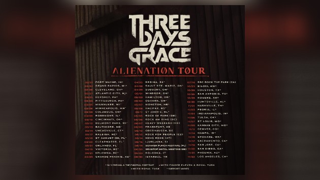 Three Days Grace announces 2026 world tour