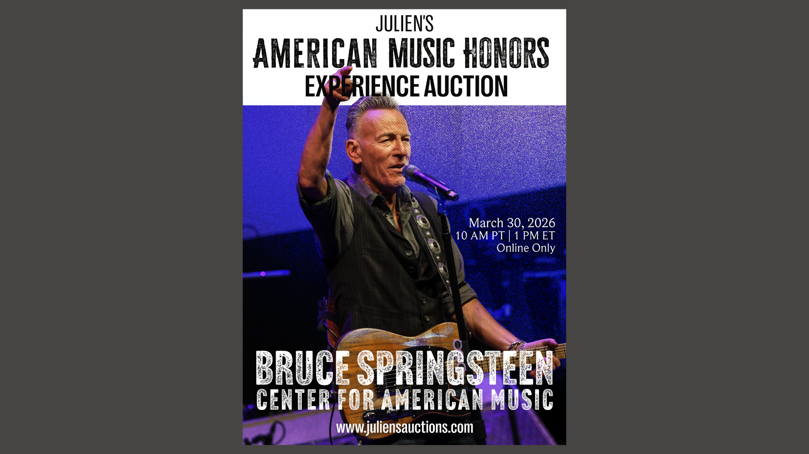 New auction offers VIP experience to Bruce Springsteen Center’s American Music Honors