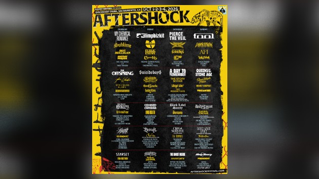 My Chemical Romance, Tool, Pierce the Veil & Limp Bizkit headlining 2026 Aftershock festival
