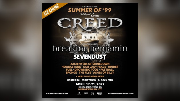 ‘Higher’ seas: Creed sets fifth Summer of ’99 & Beyond Cruise for 2027 with Hoobastank