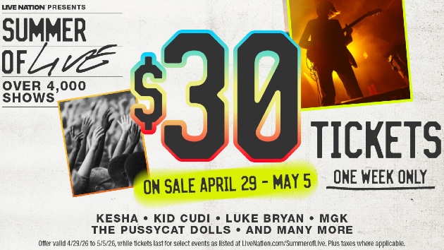 Live Nation offering $30 tickets to thousands of shows through Summer of Live promotion