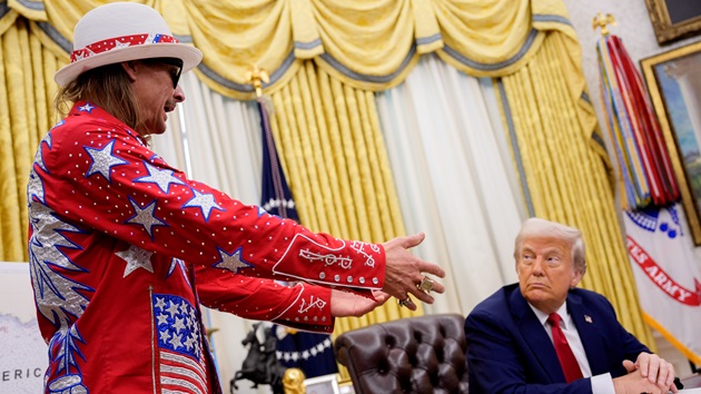 Kid Rock says ‘late night drinking tricks’ include calling President Donald Trump