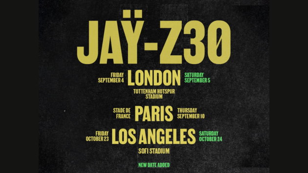 JAŸ-Z adds second shows in LA and London
